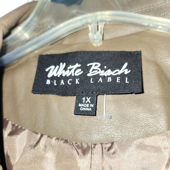 25094/95/96 NWOT White Birch Black Label Faux/Vegan Leather Crop Jacket Brown - Picture 11 of 15